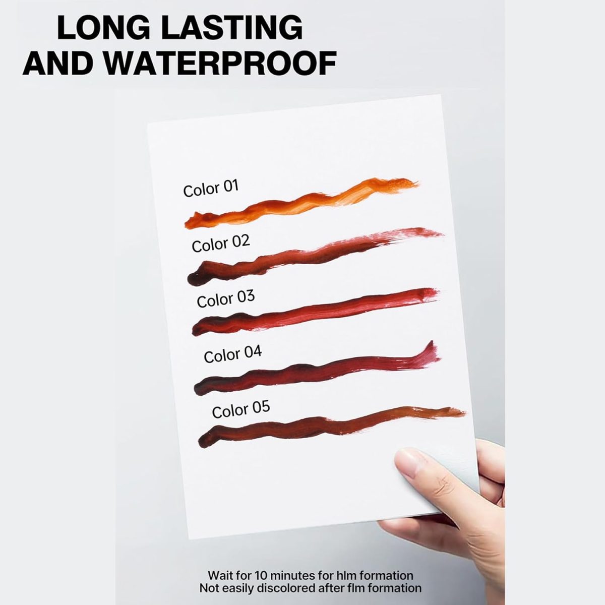 ⁦All-Day Wear Matte Peel Off Lip Stain Long Lasting Waterproof Lip Liner Highly Pigmented Non-Stick Lipstick Smudge-Proof Transfer-Proof (Mocha Smoke)⁩ - الصورة ⁦7⁩