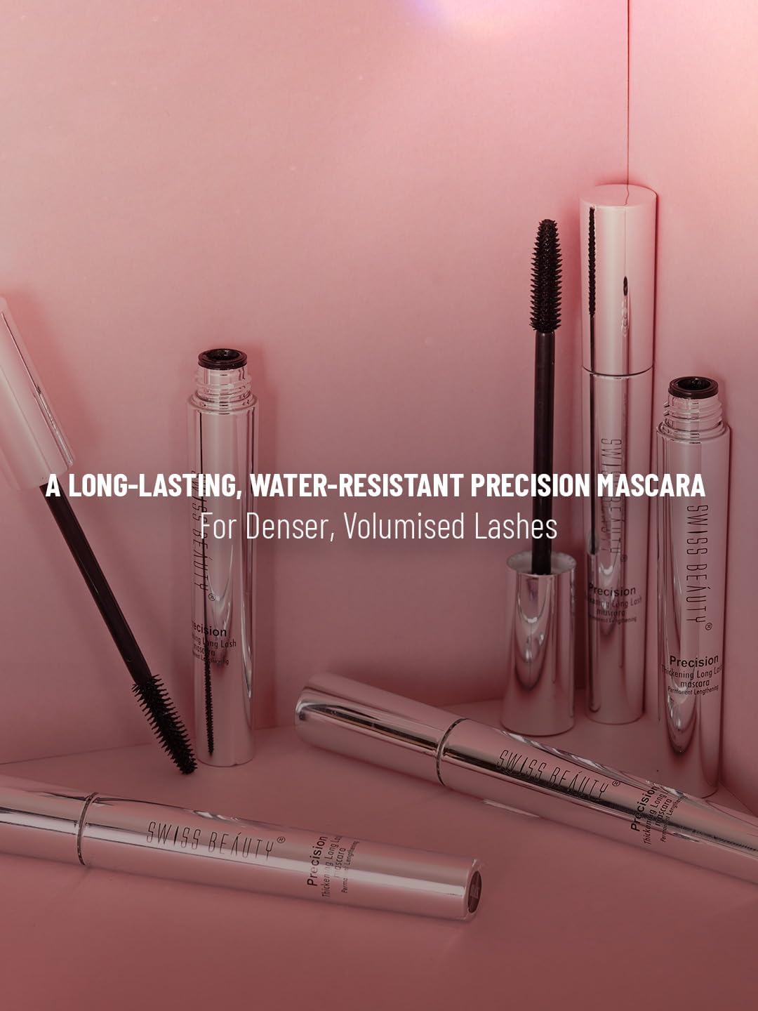 61BJZLZUIxL._AC_SL1440_.jpg سويس بيوتي ماسكارا لتكثيف الرموش مضادة للماء | ماسكارا لتجعيد الشعر مقاومة للتلطخ لمكياج العيون | اسود داكن، 8.5 مل | - الصورة 4
