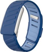 Newentor Silicone Wristband Compatible with WHOOP 5.0 Band, Durable Soft Silicone Sports Loop Replacement Bands for Men Women with Metal Frame Connector Blue