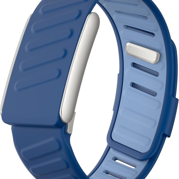 Newentor Silicone Wristband Compatible with WHOOP 5.0 Band, Durable Soft Silicone Sports Loop Replacement Bands for Men Women with Metal Frame Connector Blue