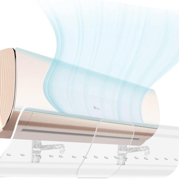 Pomefar Split Air Conditioner Deflector Classic Model, Easy Installation Without Punching For Wall, Adjustable Size To Fit All Types And Sizes Of Air Conditioners