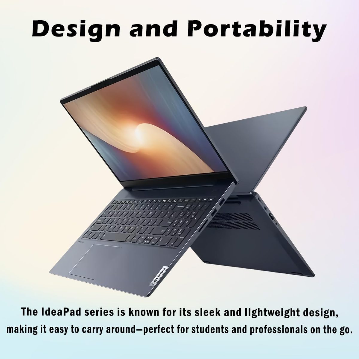 ⁦Lenovo IdeaPad 5 Laptop, 10-cores Intel Core 7 150U, 16" WUXGA (1920x1200) IPS Display, Slim Business Laptop, FHD Webcam, Windows 11 Home, w/Office 365 (16GB RAM | 1TB PCIe SSD)⁩ - الصورة ⁦7⁩