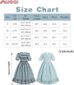 ⁦زي تنكري مستوحى من العصور القديمة للبنات، فستان براري بأكمام طويلة مزين بنمط زهور بتصميم مستوحى من الحقبة الاستعمارية للبنات بلون بينك من نووكي⁩ - الصورة ⁦5⁩