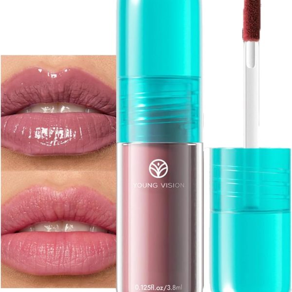 ملمع شفاه وملمع شفاه مرطب، مرطب يدوم طويلا، محدد شفاه عالي الصبغة، بلش، غير لزج، مكياج شفاه مقاوم للانتقال للنساء