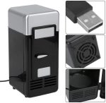⁦ثلاجة صغيرة 3 الوان 194 × 90 × 90 ملم موفرة للطاقة وصديقة للبيئة 5 فولت 10 واط بمنفذ USB للسيارة والقارب والسفر ومستحضرات التجميل من كيو بي ان زد ايه اكس سي (اسود)⁩ - الصورة ⁦5⁩