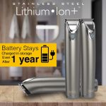 ⁦WAHL Lithium Ion Stainless Steel Trimmer | Worldwide Voltage | LED Battery Indicator and Accessories - Professional Grade Hair Grooming Kit | Beard Trimmer for Men (9818-727)⁩ - الصورة ⁦12⁩