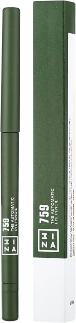 ⁦3 اينا قلم تحديد عيون اوتوماتيكي 759 يدوم لمدة 24 ساعة من ميك اب - اخضر زيتوني - مقاوم للماء - تركيبة عالية الاصطباغ - كريمي - مبراة وفرشاة - طرف دقيق - لم يتم اختباره على الحيوانات⁩ - الصورة ⁦3⁩