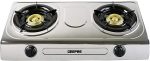 Geepas 2-Burner Gas Stove with Auto Ignition Stainless Steel Body | Model No GK5605 with 2 Years Warranty
