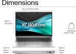 ⁦HP EliteBook 860 G11 16" FHD+ Business Laptop Computer, Intel Ultra 7 155U (Beat i7-1355U), 16GB DDR5 RAM, 1TB PCIe SSD, WiFi 6E, BT 5.3, Backlit Keyboard, Fingerprint Reader, Windows 11 Pro, AZ-XUT⁩ - الصورة ⁦7⁩