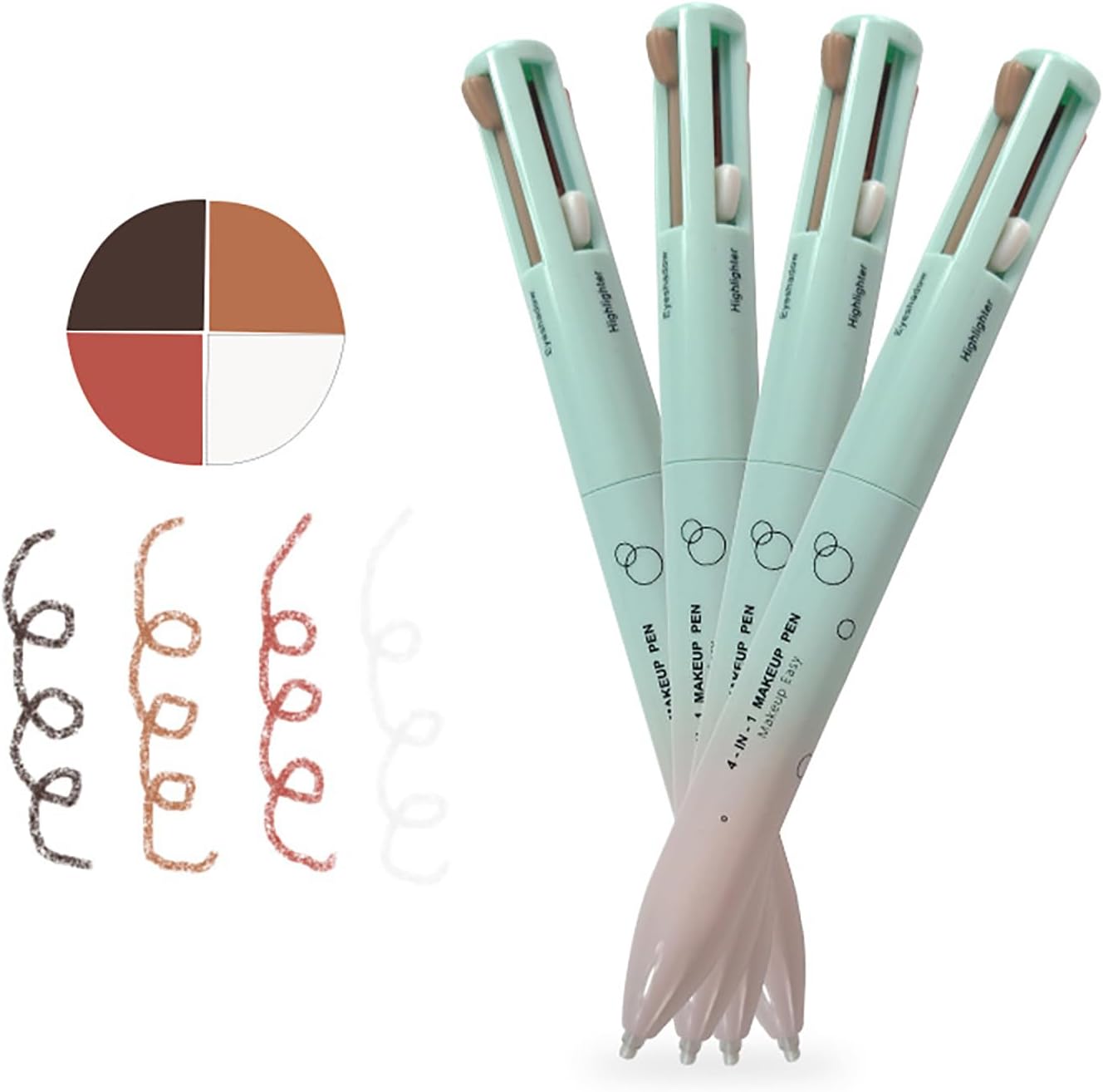 61EJZL0WNVL._AC_SL1500_.jpg 4 in 1 Makeup Pen, Eyebrow/Eyeliner, Eyeshadow, Highlighter, Lip Liner - Waterproof, 4 Color Portable Beauty Pen for Daily & Travel Makeup, Easy-To-Apply, 1 Count - الصورة 8