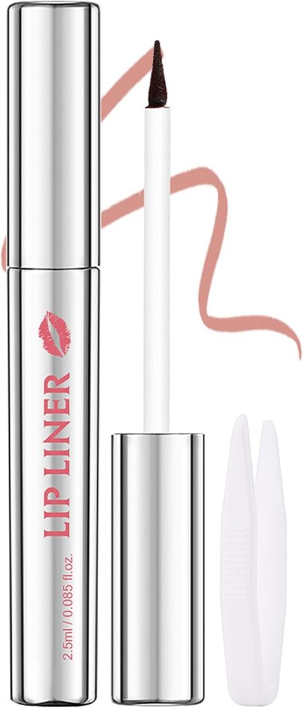 Erinde Peel Off Lip Liner Stain, Long Lasting Waterproof Lip Liner, Matte Finish Lip Liners Makeup, Anti-Smudge Highly Pigmented Color, Transfer Proof Natural Peel-Off Lips Liners #1 Rose Pink