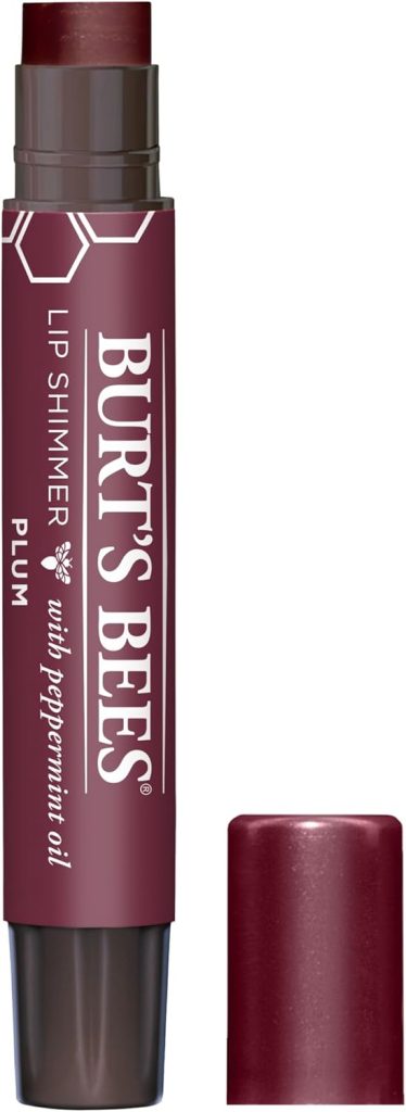 Burt's Bees 100% Natural Moisturizing Lip Shimmer, Plum - 1 Tube, 0.09 oz