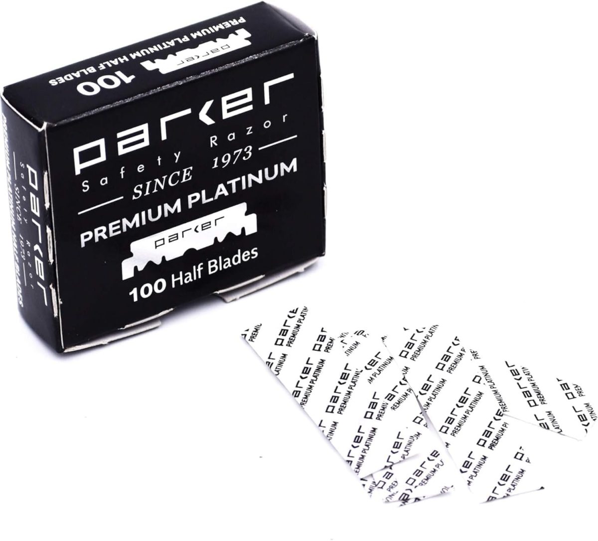⁦Parker Safety Razor SRW Straight Edge Barber for Men with 100 Platinum Stainless Steel Single Edge Barber Blades for a Barber Shop Shave⁩ - الصورة ⁦4⁩