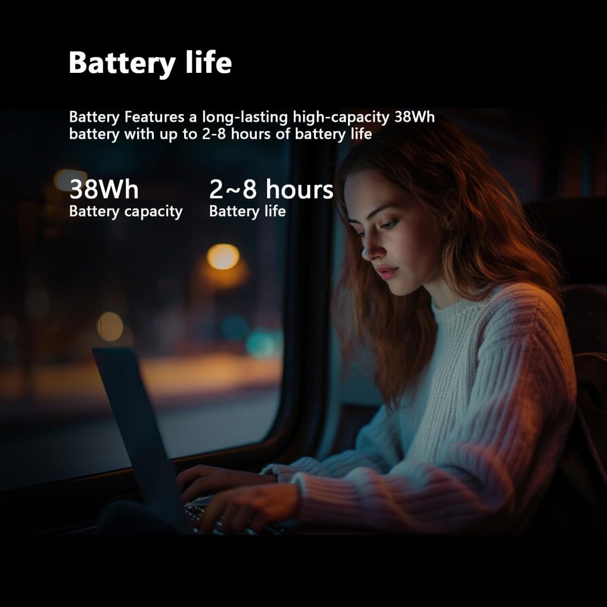 ⁦Laptop Gaming,with Backlit Keyboard-Core Laptop i3 (2C/4T, Up to 3.2GHz), 12GB DDR4 RAM+512GB NVMe SSD, 15.6" FHD IPS 180° Viewing Angle, WiFi&Bluetooth-Aluminum Portable Laptop Computer-Metallic Grey⁩ - الصورة ⁦7⁩