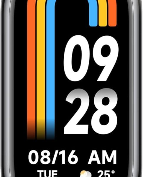 Xiaomi Mi Smart Band 8 (Global Version) Health & Fitness Tracker with 60Hz Refresh Rate 1.62" AMOLED Display, 16-Day Battery Life, 150+ Sports Modes, Blood Oxygen, Heart Rate,Sleep & Stress Monitoring