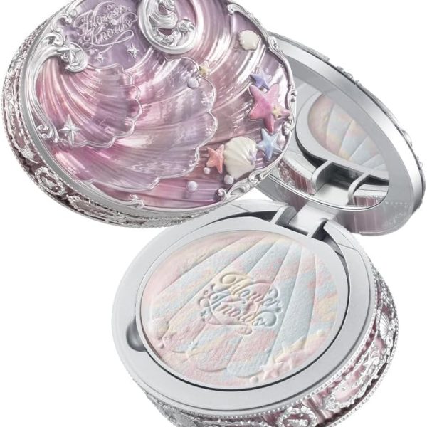 Flower Knows Shell's Jewel Baked Powder - Diffuse Blurring Effect and No Shine in Sight - Stay Flawless From Dawn Till Dusk (02 Dreamy Pink, 9g)