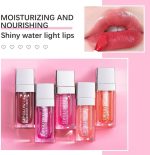 ⁦Minfei Plumping Lip Oil, Hydrating Lip Gloss Transparent Lip Blam, For Lip Care Plumping Lip Oil Not Sticky, Long Lasting Nourishing Create Glossy Shimmery Lips (Rose+Cherry Red)⁩ - الصورة ⁦5⁩