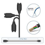 ⁦Zoye for Garmin Watch Charger, USB/Type C Charging Cable for Garmin Fenix 7 7S 7X 6 6S 6X 5 5S, Forerunner 945 45 45S 245 Music, Vivoactive 5 4 4S 3, Venu Sq 2 2S, Instinct (USB C 50CM)⁩ - الصورة ⁦2⁩