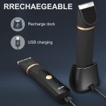 ⁦OLOV Electric Groin Hair Trimmer - Ball Trimmer for Men - Nose Hair Trimmer, Replaceable Ceramic Blade Heads, USB Recharge Dock & Nosetrimmer Head, Waterproof Male Hygiene Razor⁩ - الصورة ⁦6⁩