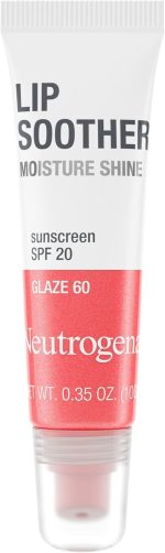 Neutrogena Moistureshine Lip Soother Gloss With Spf 20 Sun Protection, High Gloss Tinted Lip Moisturizer, Glaze 60.35 Oz, 0.35 Ounce