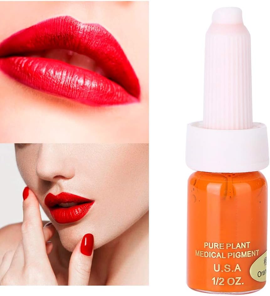 61IXwF6t51L._AC_SL1001_.jpg Tattoo Ink, Professional No Irritation Pigment 10ml Tattoo Supply for Eyebrow Tattoo, Lip Tattoo and Eyeliner Tattoo(Orange Red(Lip)) - الصورة 2