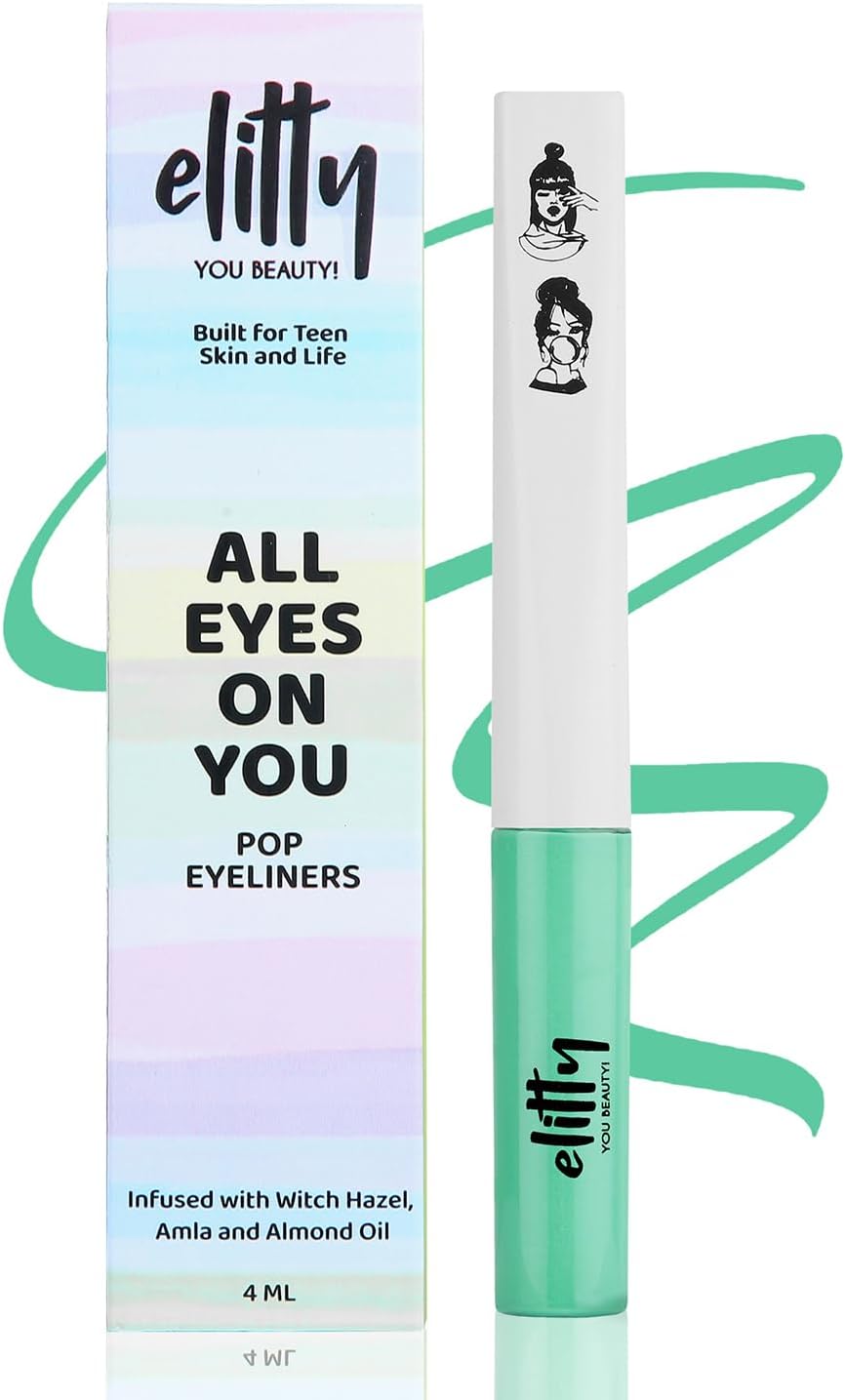 61Iq-IU9h6L._AC_SL1500_.jpg قلم تحديد العين بوب سائل يدوم طويلا ومقاوم للتلطخ والماء وغني بالبندق الساحرة والاملا وزيت اللوز، نباتي ولم يختبر على الحيوانات - صيانة عالية (اخضر - غير لامع)، 4 مل