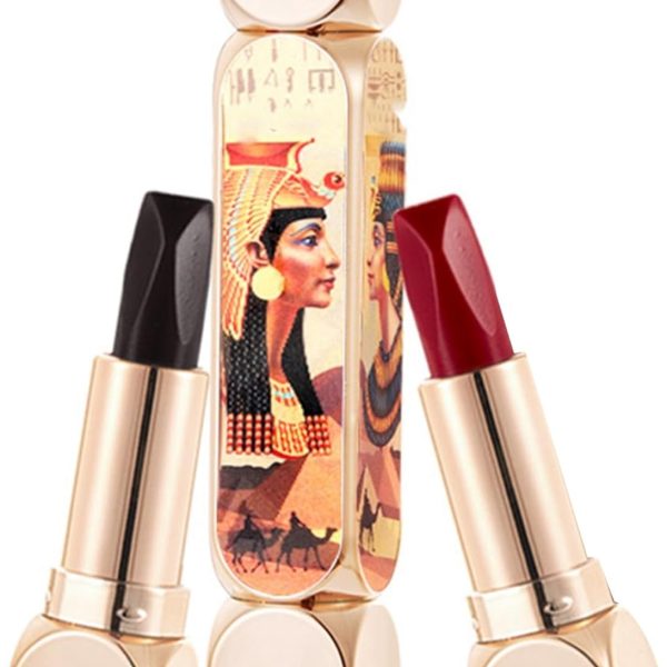 احمر شفاه مزدوج الراس يدوم طويلا ورائع، احمر شفاه انيق 6 الوان، احمر شفاه مزدوج الراس مات ملون سهل الازالة، لمحبي المكياج