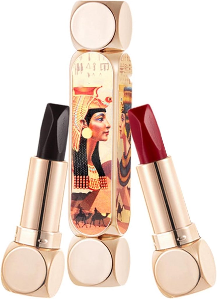 احمر شفاه مزدوج الراس يدوم طويلا ورائع، احمر شفاه انيق 6 الوان، احمر شفاه مزدوج الراس مات ملون سهل الازالة، لمحبي المكياج