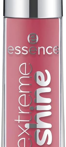essence extreme shine volume lip gloss, no. 18, pink, shiny, radiant fresh, translucent, vegan, oil-free, no preservatives, no parabens, pack of 1 (5 ml)