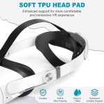 ⁦Hurra Head Strap with Battery for Oculus Quest 2, 10000mAh Fast Charging Battery Pack Extend 8H Playtime, Counter Balance Adjustable Elite Strap Replacement Accessories Enhanced Comfort Support in VR⁩ - الصورة ⁦3⁩