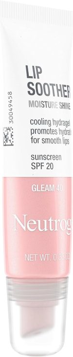 ⁦Neutrogena Moisture Shine Lip Soother w/SPF 20 (Gleam 40)⁩ - الصورة ⁦5⁩