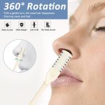 ⁦HANNEA® 3Pcs Manual Nose Hair Trimmer for Women, Portable Nose Trimmer for Man, Handheld 360-Degree Rotating Double Head Nose Hair Remover, 2 in 1 Nose Hair Trimmer for Women Man - Nose Cleaner Tool⁩ - الصورة ⁦3⁩