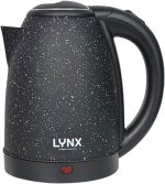 غلاية كهربائية 1.8 لتر من الفولاذ المقاوم للصدأ بقدرة 1500 واط سريعة الغليان مع إغلاق تلقائي وحماية من الغليان حتى الجفاف ومقبض مريح وهيكل مزدوج الطبقات وفتحة واسعة وفوهة صب من لينكس - موديل KT-2104