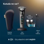 ⁦Philips Razor i9000, Electric Wet and Dry Shaver for Men with Integrated Trimmer, Dark Grey, Cleaning Station, Charging Station and Travel Case (Model X9002/30)⁩ - الصورة ⁦7⁩