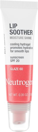 ⁦Neutrogena Moistureshine Lip Soother Gloss With Spf 20 Sun Protection, High Gloss Tinted Lip Moisturizer, Glaze 60.35 Oz, 0.35 Ounce⁩ - الصورة ⁦6⁩