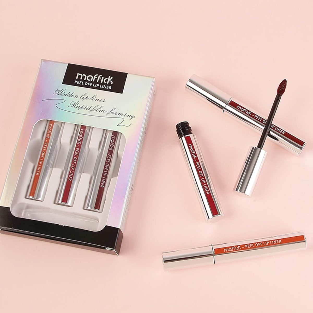 ⁦Mrettick 3PCS Lip Liner，Peel Off Lip Liner Tattoo, Peel Off Lip Stain, Long Lasting Lip Stain Peel Off, Infused with Hyaluronic Acid & Vitamin E, Makeup Gift for Women⁩ - الصورة ⁦8⁩