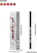 ⁦All-Day Wear Matte Peel Off Lip Stain Long Lasting Waterproof Lip Liner Highly Pigmented Non-Stick Lipstick Smudge-Proof Transfer-Proof (Mocha Smoke)⁩ - الصورة ⁦9⁩