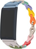 Lamshaw Compatible for Amazfit Helio Bands, Quick Release Elastic Silicone Hollowed Out Replacement Straps Compatible for Amazfit Helio Fitness Tracker Wristband