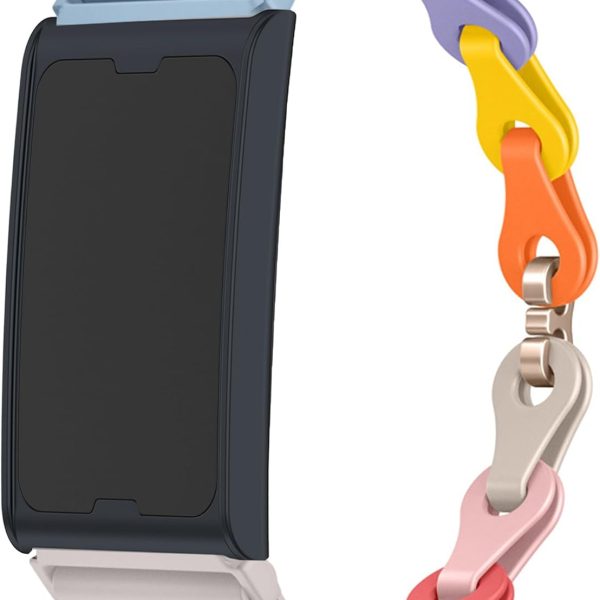 Lamshaw Compatible for Amazfit Helio Bands, Quick Release Elastic Silicone Hollowed Out Replacement Straps Compatible for Amazfit Helio Fitness Tracker Wristband