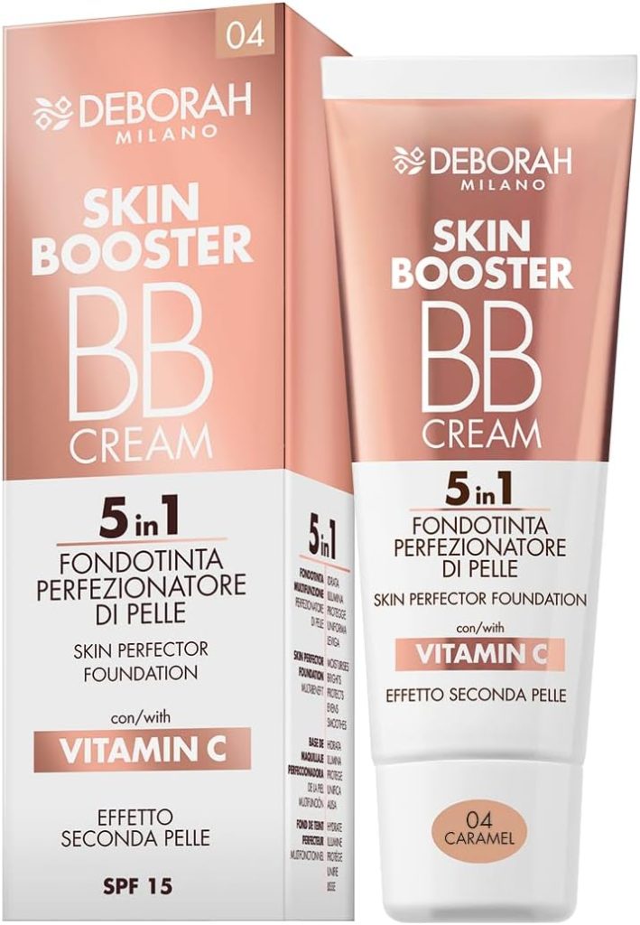 Deborah Skin Booster BB Cream whit Vitamin C n. 04 Caramel, 1 Unit – Made In Italy