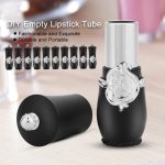 ⁦Azonee Empty Lipstick Tube, 10 Pcs Royal Style DIY Lipstick Empty Container Self-made Lipstick Mold Lip Balm Tubes (Black)⁩ - الصورة ⁦7⁩