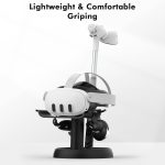 ⁦حامل في ار متوافق مع ميتا كويست 3/اوكيولوس كويست 2/بيكو 4/فيجن برو - قاعدة عرض رأسي لسماعات الرأس العالمية، دعامة ثابتة مع قاعدة تخزين دائرية، من نالاكال، بلاستيك⁩ - الصورة ⁦3⁩