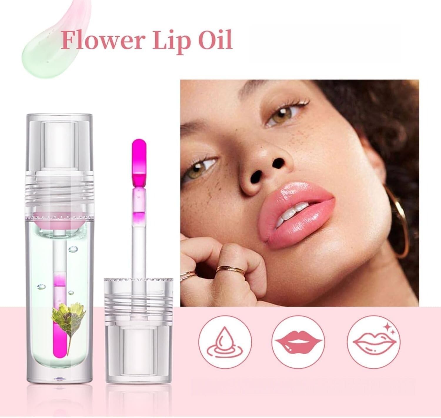 61M6F6tlkL._AC_SL1500_.jpg مجموعة زيت شفاه مرطب، ملمع شفاه يدوم طويلا، مرطب شفاه شفاف، احمر شفاه سائل لامع غير لاصق، مجموعة العناية بالشفاه - الصورة 4