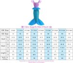 ⁦ليتو انجليس زي تنكري فاخر لاميرة حورية البحر الصغيرة لحفلات اعياد الميلاد مع اكسسوارات للاطفال والبنات من سن 2-9 سنوات، ارجواني وازرق⁩ - الصورة ⁦7⁩