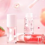 ملمع شفاه بنكهة الفواكه، زيت مرطب يدوم طويلا في الفراولة والخوخ، مرطب شفاه مغذي للحصول على لمسة نهائية ناعمة ولامعة، قطعتين - الصورة 3