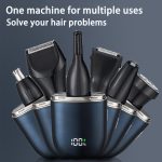 ⁦Saraele Nose Hair Trimmer for Men Nose Trimmer for Men Full Body Washable Grooming Set Six-In-One Grooming Set Waterproof Smart Digital Display Portable and Compact to Solve Your Hair Problems⁩ - الصورة ⁦3⁩