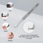 BEYELIAN Volume Queen Curved Eyelash Extension Tweezers for 3D-6D Volume Lash Application Stainless Steel Precision Tweezers (#AS09) - الصورة 4
