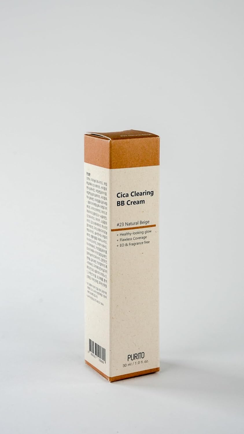 61NAO9fS6iL._AC_SL1500_.jpg PURITO | Cica Clearing BB Cream, Natural Beige #23, 1 fl.oz/30ml, Vegan BB Cream, Foundation, Not Tested on Animals - الصورة 9