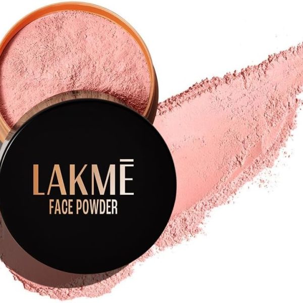 Lakmé Rose Loose Face Powder With Sunscreen, Warm Pink, Face MakEUp For A Rosy Glow - Matte Finish For Oily Skin Control, 40 G, Multi