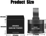 ⁦Hairbear Hair Filler,Hairline Shadow Powder,Hairline Powder Instantly Conceals,Instant Volume&scalp Coverage for Thinning Hair,Fast & Full Care, 100% Water Sweat Resistant (L, Dark gray)⁩ - الصورة ⁦7⁩